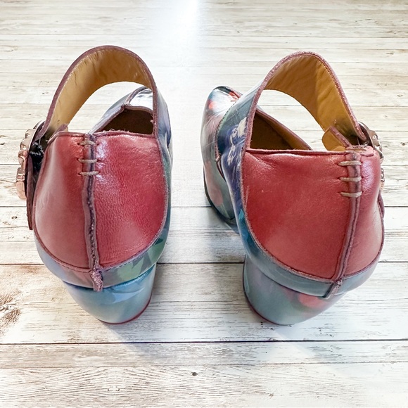 John Fluevog Prepare Leader Platform Mary Jane Heels Floral Size 6 - Picture 11 of 16